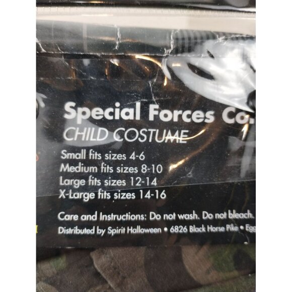 Spirit Boys Large Special Forces Commando Child Halloween 3 Piece Costume Set - Picture 4 of 7